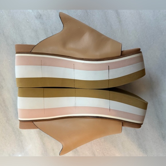 Naked Feet Flow Platform Sandals in Ecru Leather size 9 - Picture 6 of 11